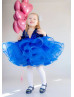 Long Sleeves Beaded Puffy Flower Girl Dress